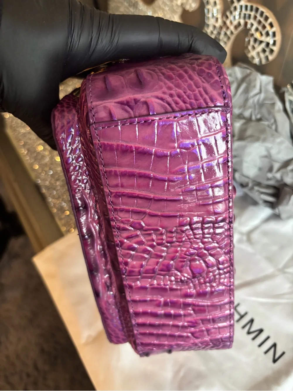 💕Brahmin Tori Dewberry Leather Top-Handle Bag‎